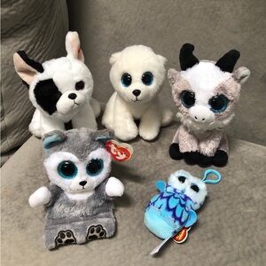 Ty beanie baby stuffed animal bundle of 6